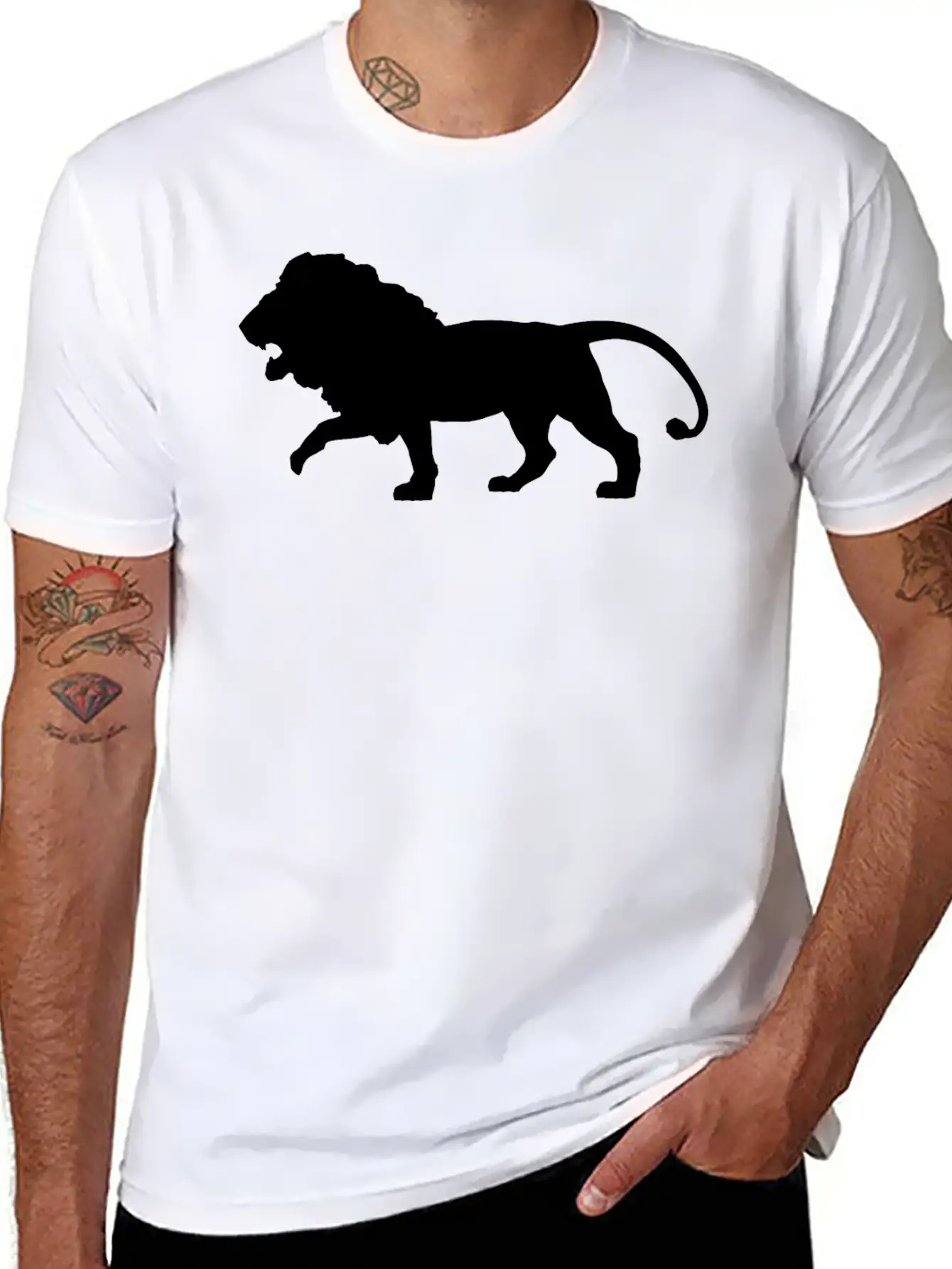 King Of The Jungle Silhouette Simple Everyday Graphic Tee – Lightweight Summer Wear