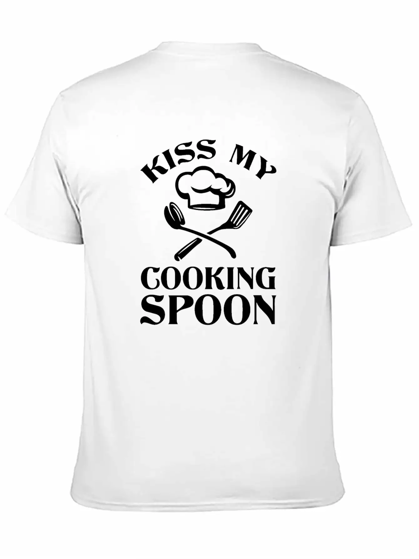 Kiss My Cooking Spoon Simple Everyday Graphic Tee – Lightweight Summer Wear
