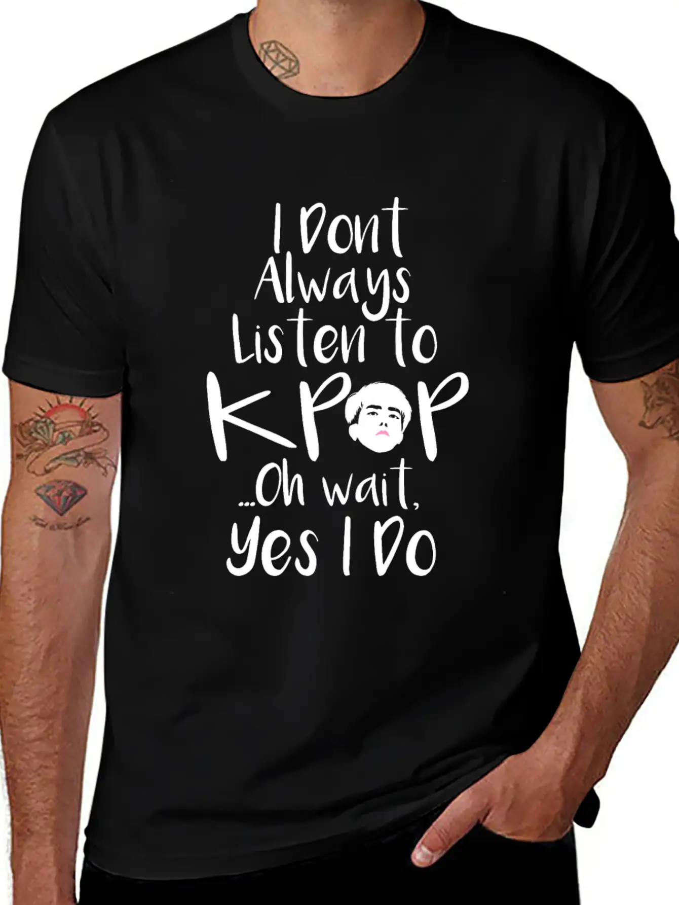 KPop K-pop Saying Stylish Everyday T-Shirt – Unisex Basic Cotton Tee