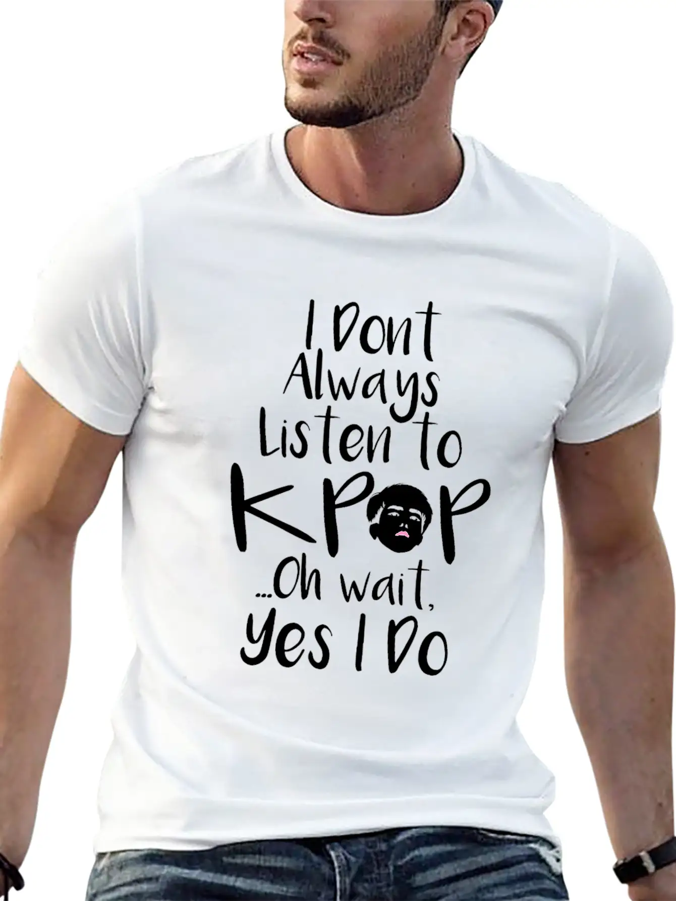 KPop K-pop Saying Stylish Everyday T-Shirt – Unisex Basic Cotton Tee