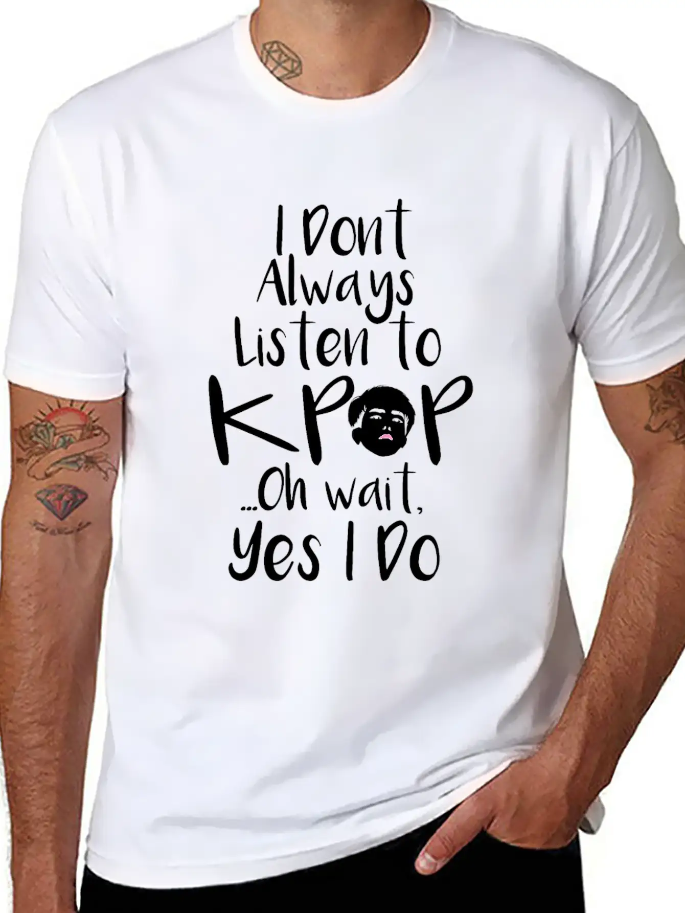 KPop K-pop Saying Stylish Everyday T-Shirt – Unisex Basic Cotton Tee