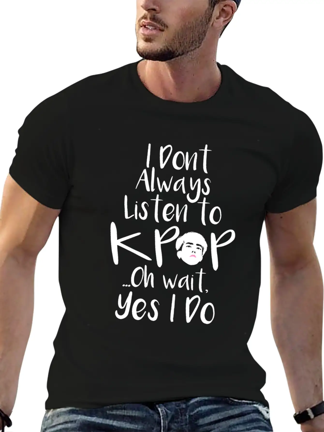 KPop K-pop Saying Stylish Everyday T-Shirt – Unisex Basic Cotton Tee