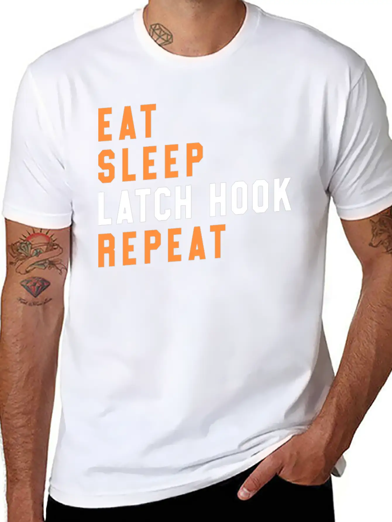 Latch Hooking Stylish Everyday T-Shirt – Unisex Basic Cotton Tee