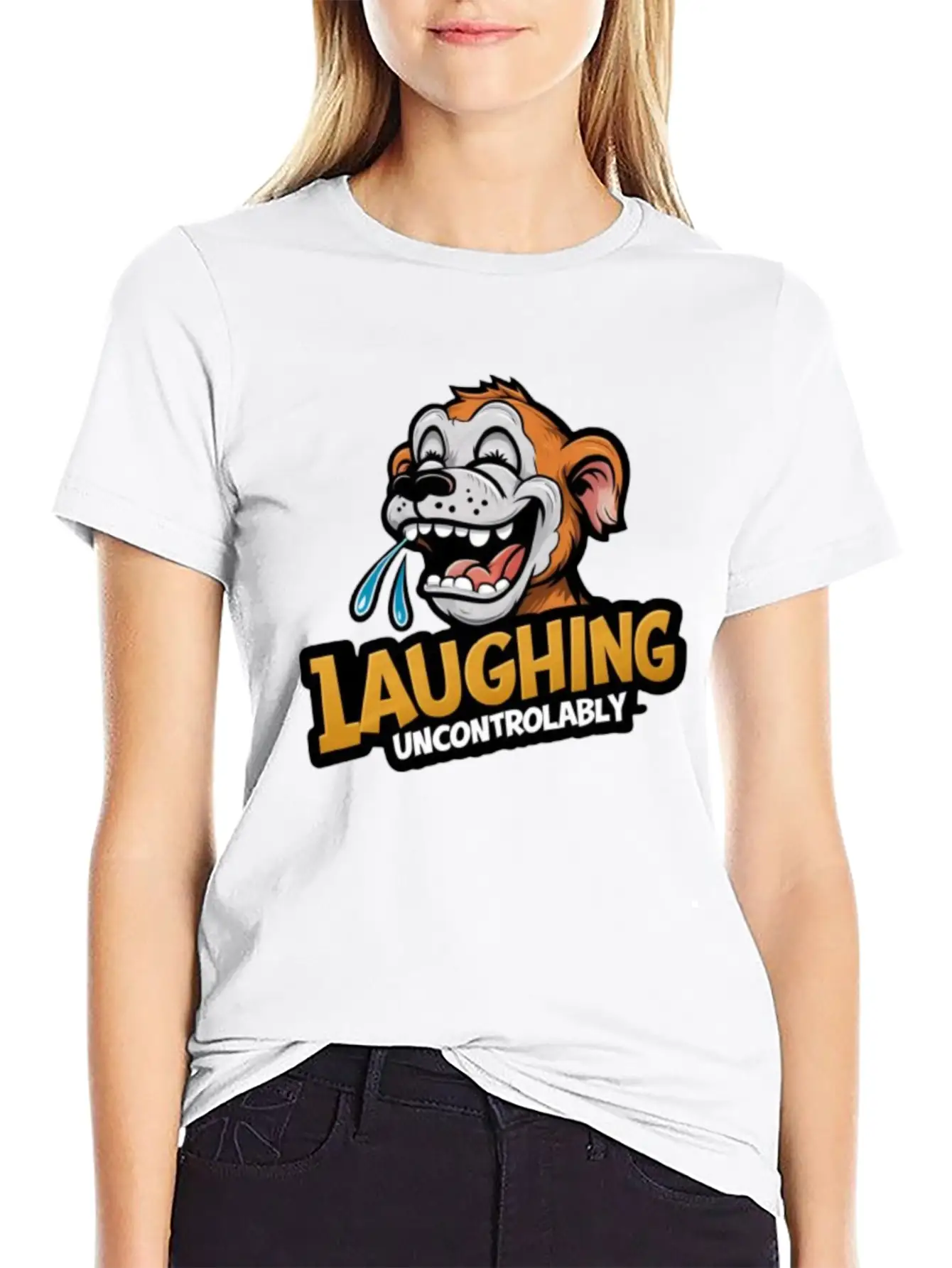 Laughing Uncontrolably Relaxed Everyday Tee – Lightweight And Durable Cotton