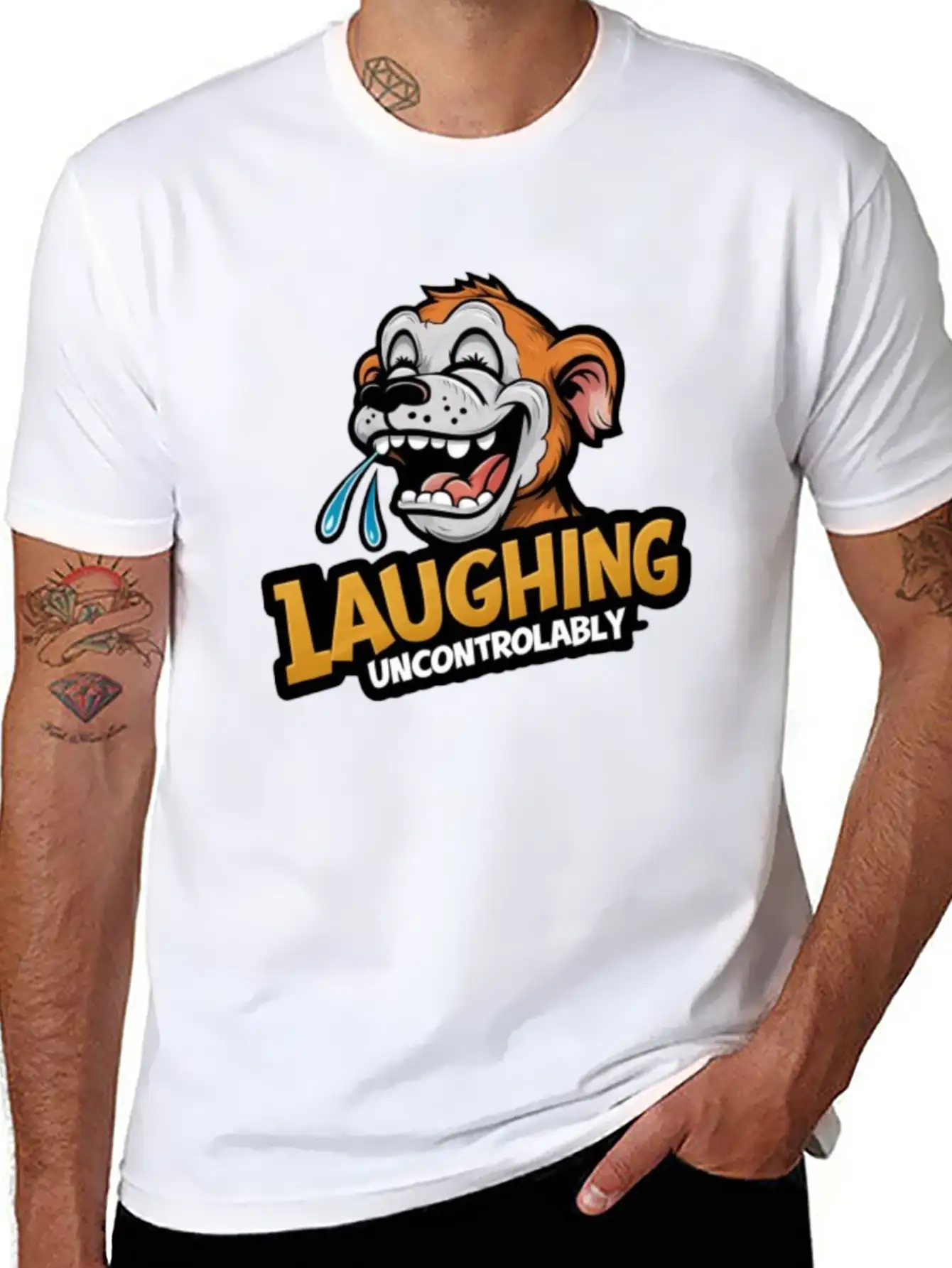 Laughing Uncontrolably Relaxed Everyday Tee – Lightweight And Durable Cotton