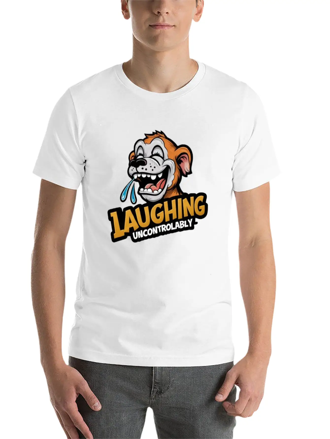 Laughing Uncontrolably Relaxed Everyday Tee – Lightweight And Durable Cotton