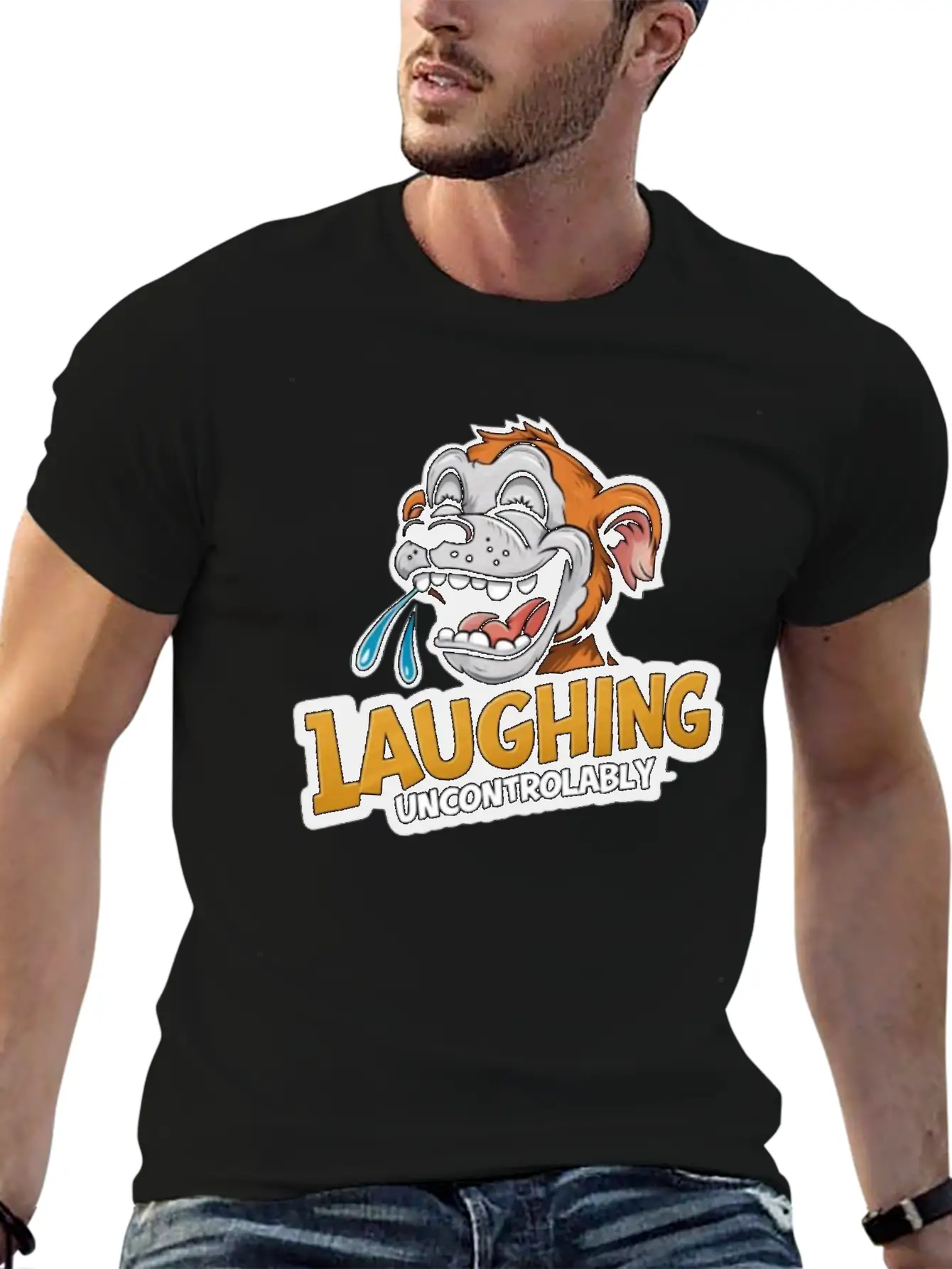 Laughing Uncontrolably Relaxed Everyday Tee – Lightweight And Durable Cotton