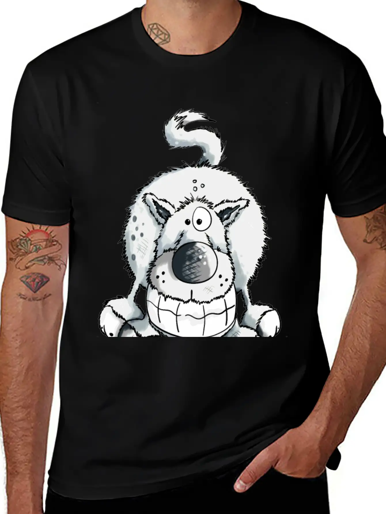 Laughing Wolf - Wolves - Wild - Smile - Gift Breathable Graphic T-Shirt – Perfect For Casual Days