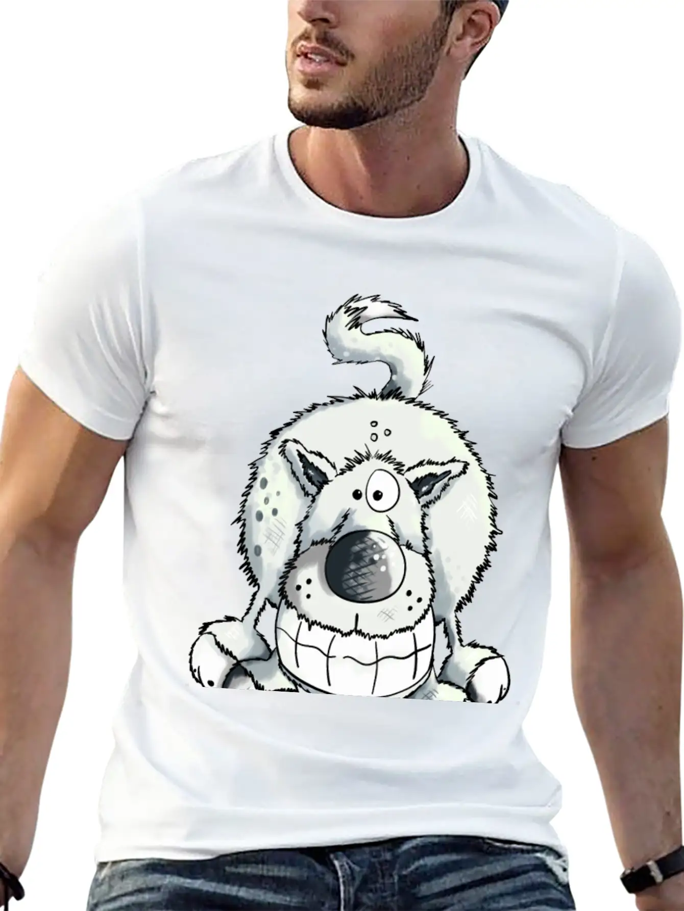 Laughing Wolf - Wolves - Wild - Smile - Gift Breathable Graphic T-Shirt – Perfect For Casual Days