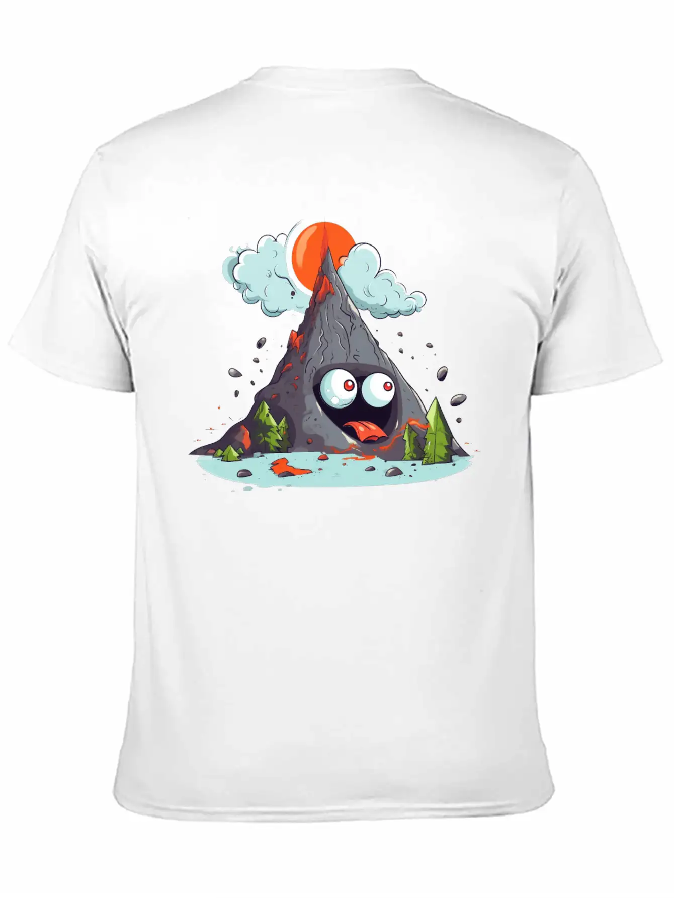 Lava Volcano Eruption Magma Funny Geology For Kids Stylish Everyday T-Shirt – Unisex Basic Cotton Tee