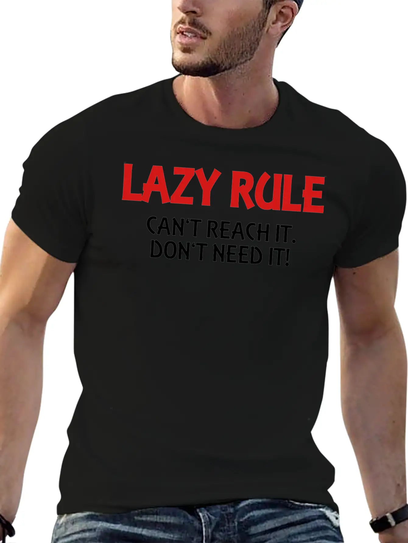 Lazy Rule Classic Crew Neck Graphic Tee – Everyday Minimal Look