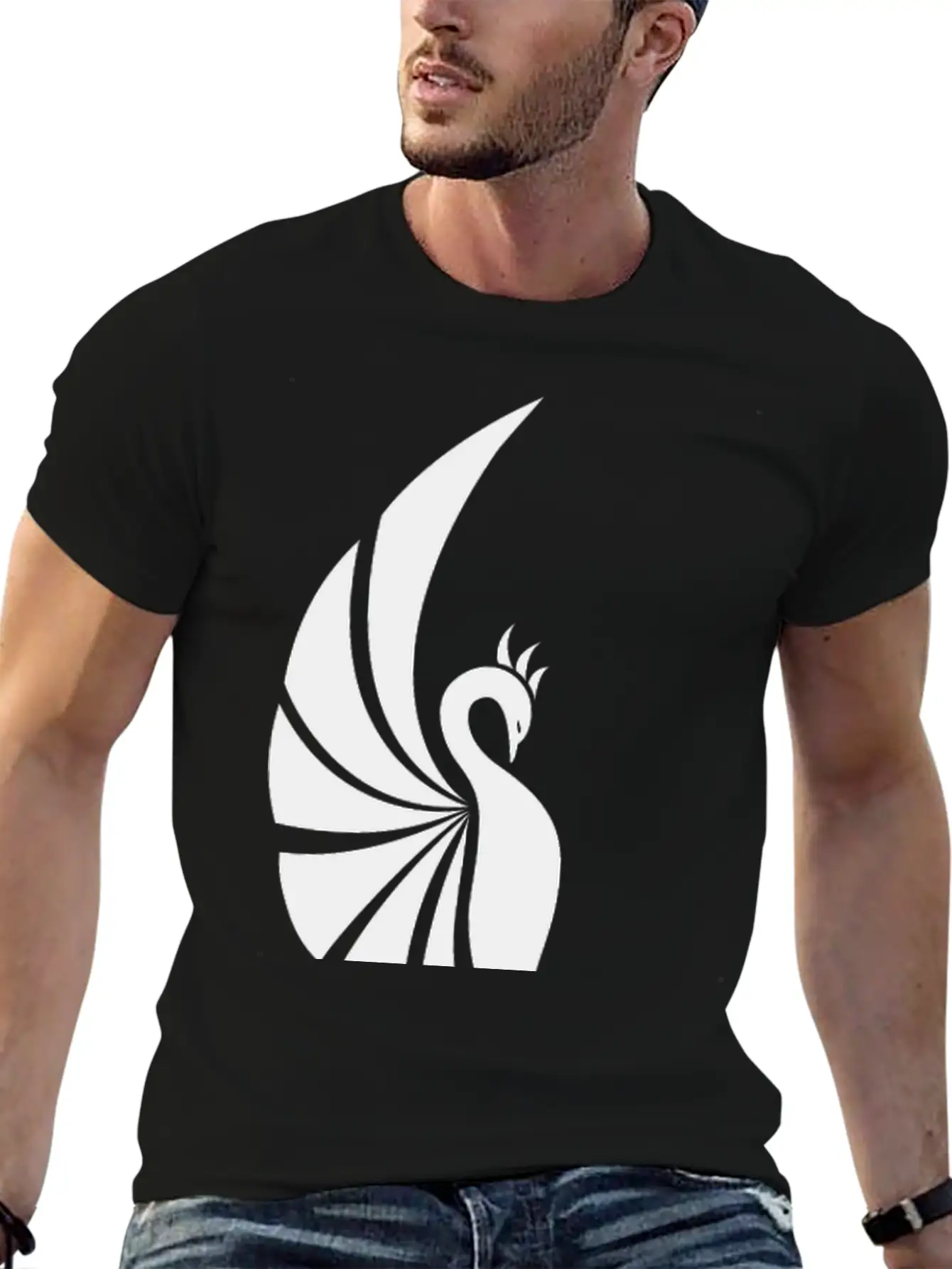 Legendary Phoenix Fire Bird Creature Tribal Tattoo Basic Graphic T-Shirt – Daily Comfort In Soft Cotton