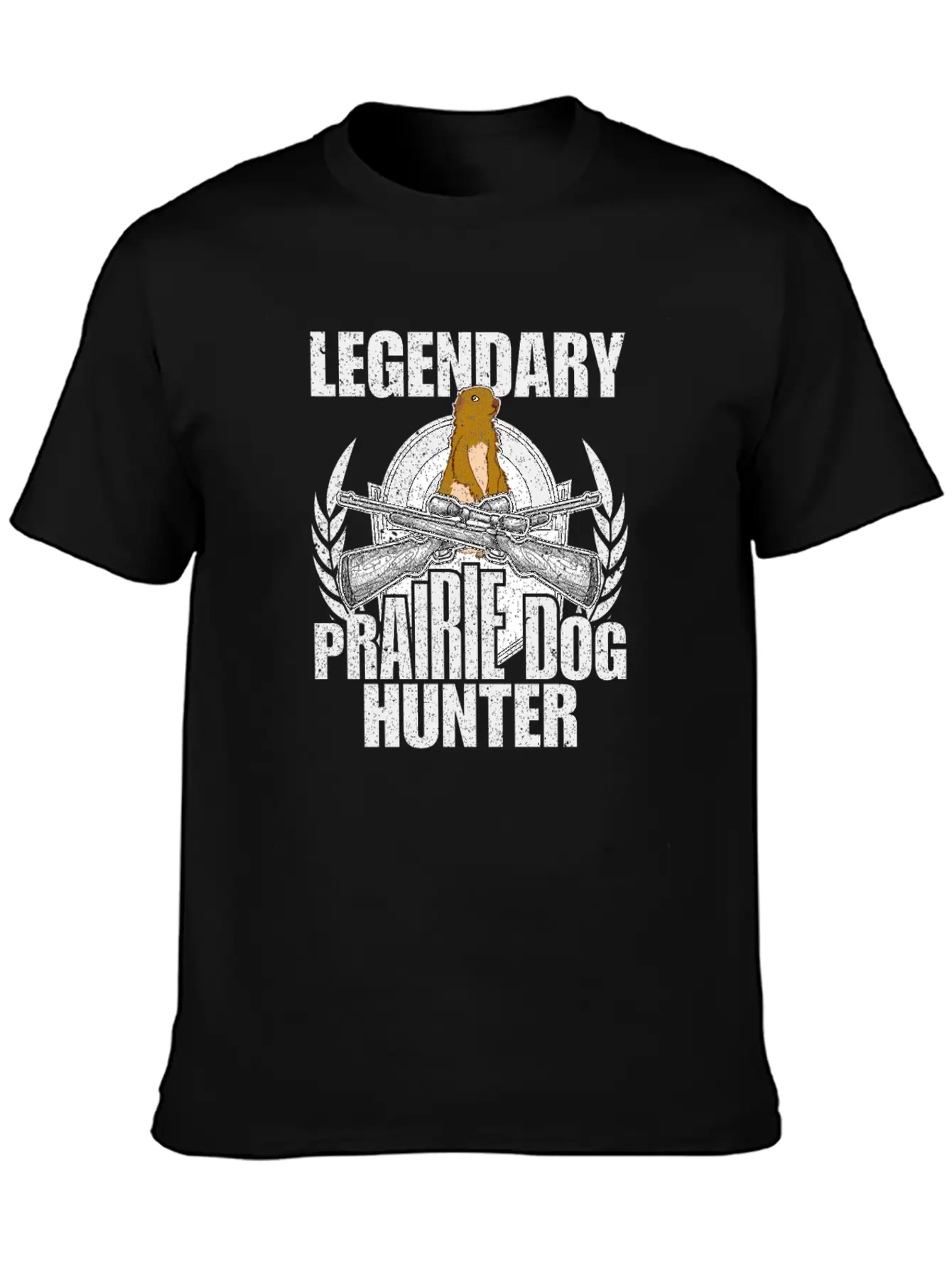 Legendary Prairie Dog Hunter Design Hunting Funny Simple Everyday Graphic Tee – Lightweight Summer Wear