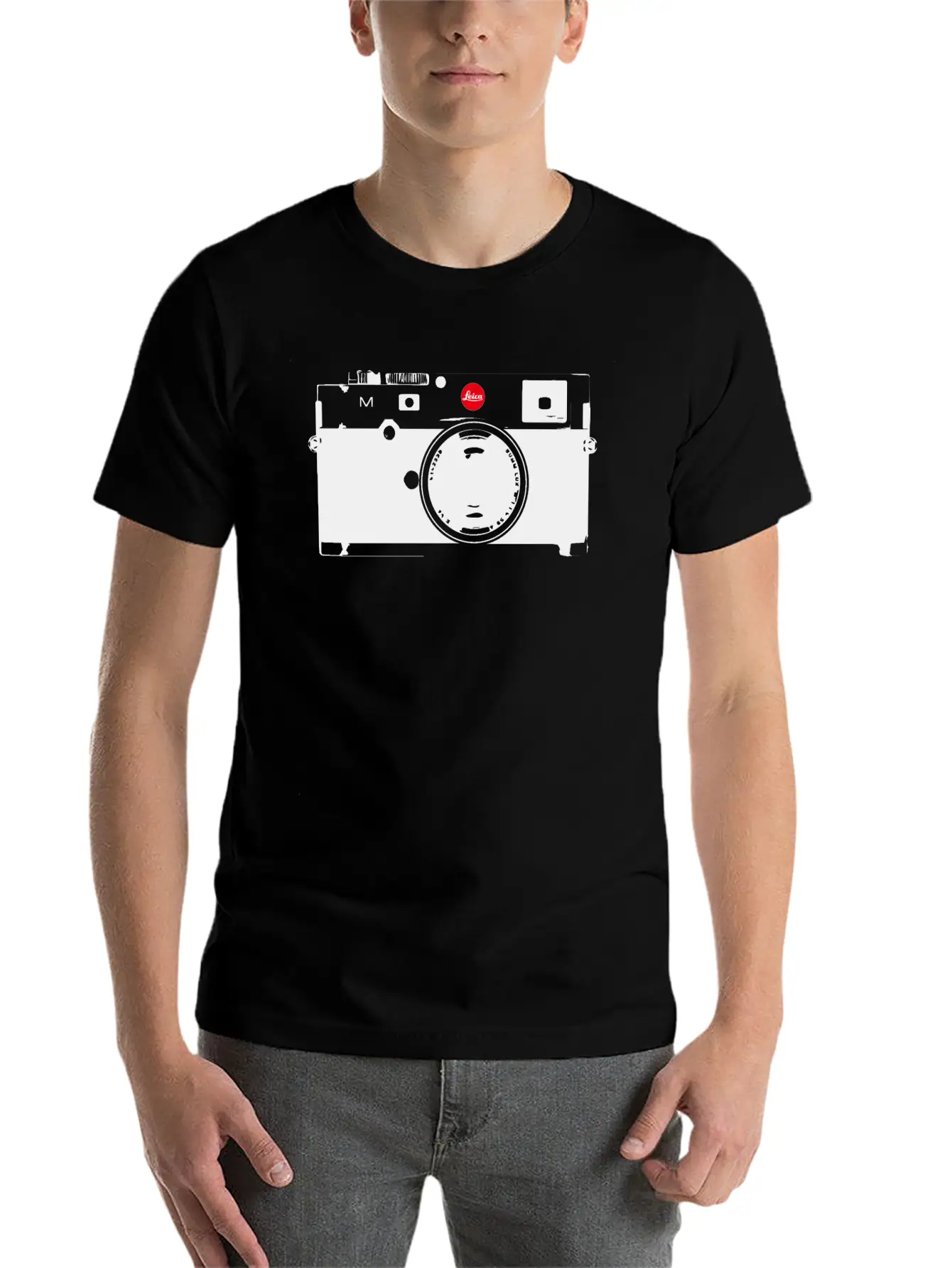 Leica M10 Digital Rangefinder Camera (Silver) Draw Unisex Cotton Tee – Relaxed Fit For Any Occasion