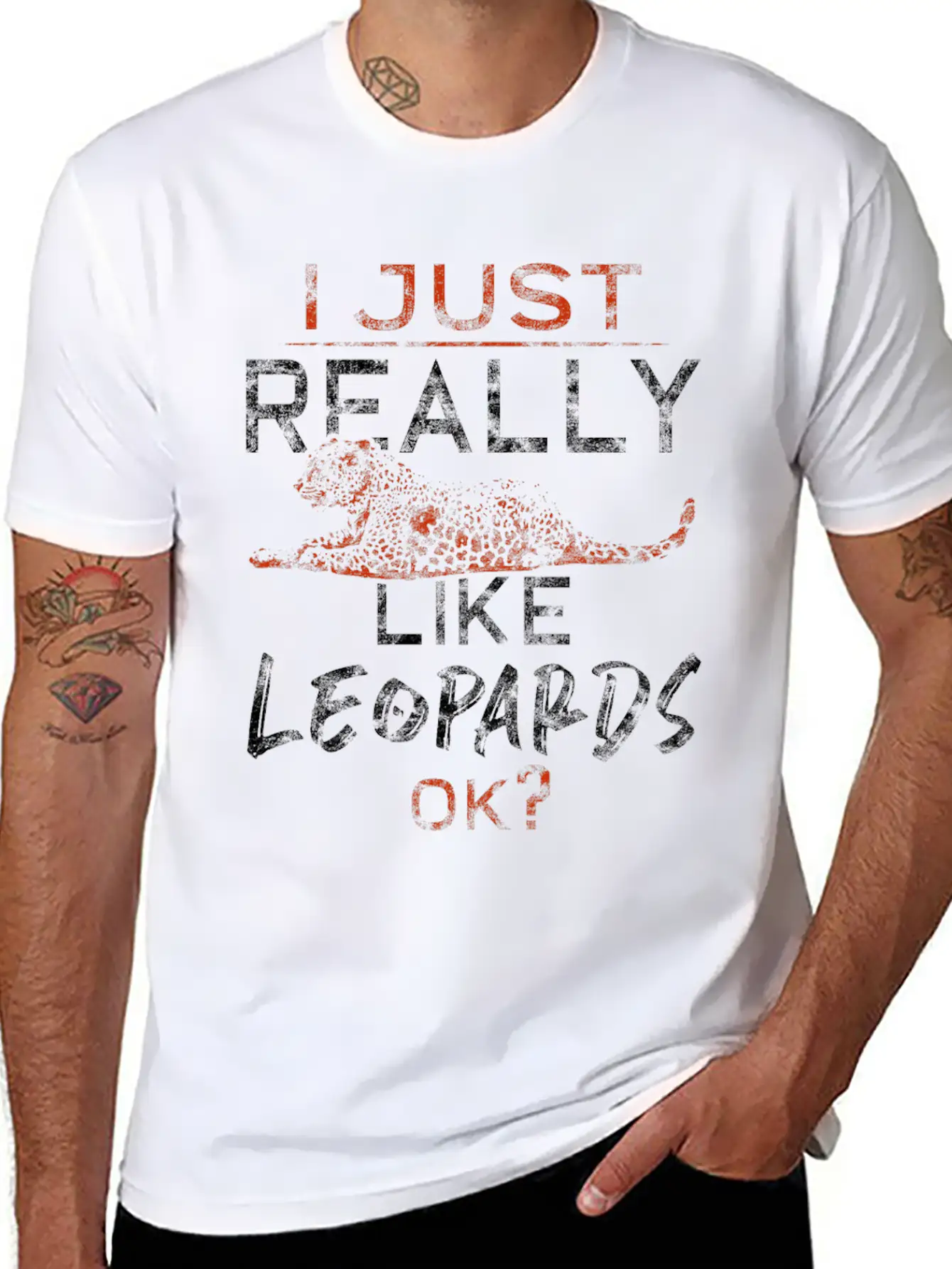 Leopard Lightweight Cotton T-Shirt – Daily Comfort Graphic Shirt
