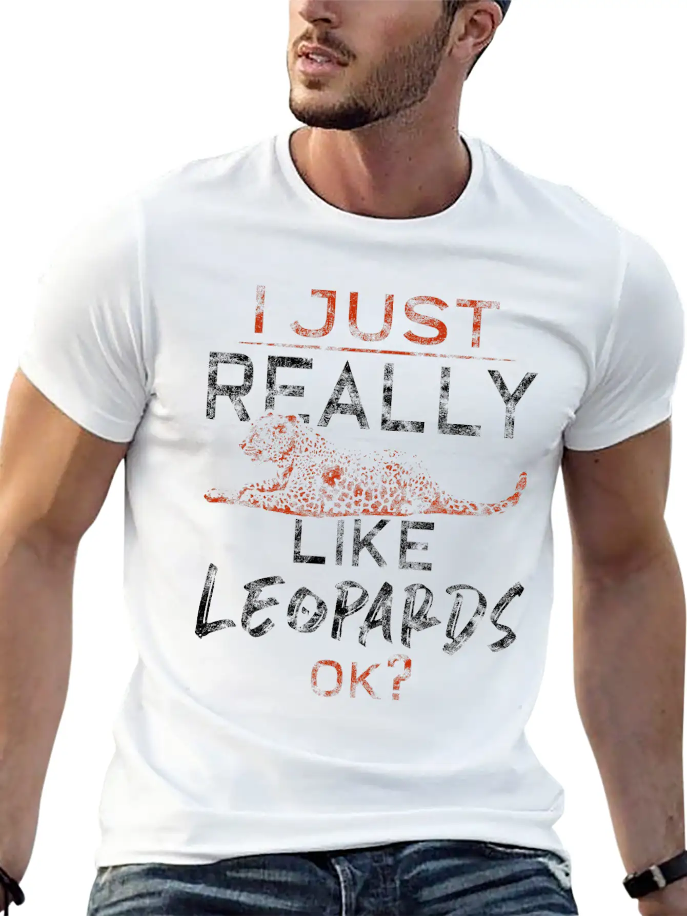 Leopard Lightweight Cotton T-Shirt – Daily Comfort Graphic Shirt