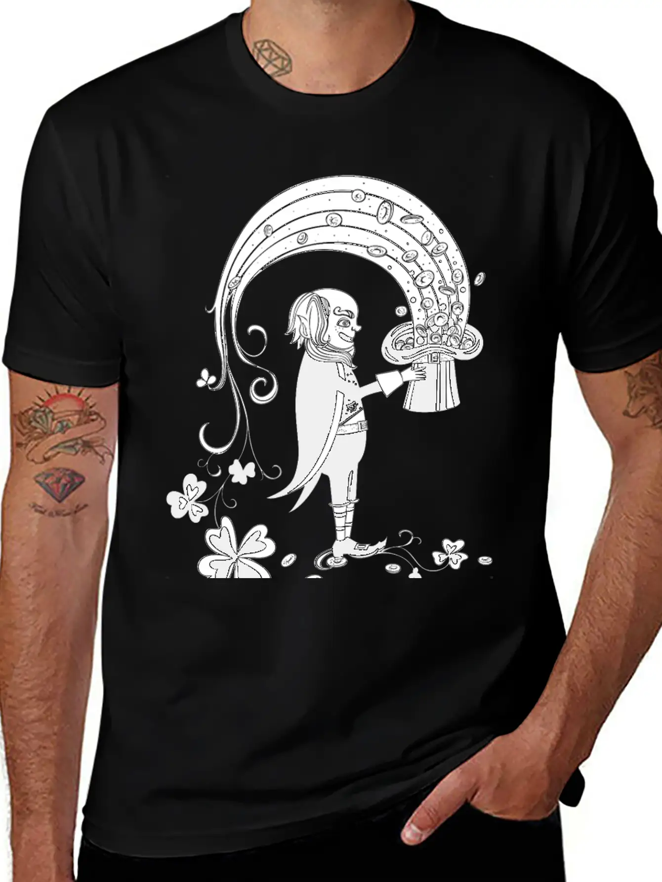 Leprechaun With Gold Classic Cotton Tee – Unisex Comfort For Any Season