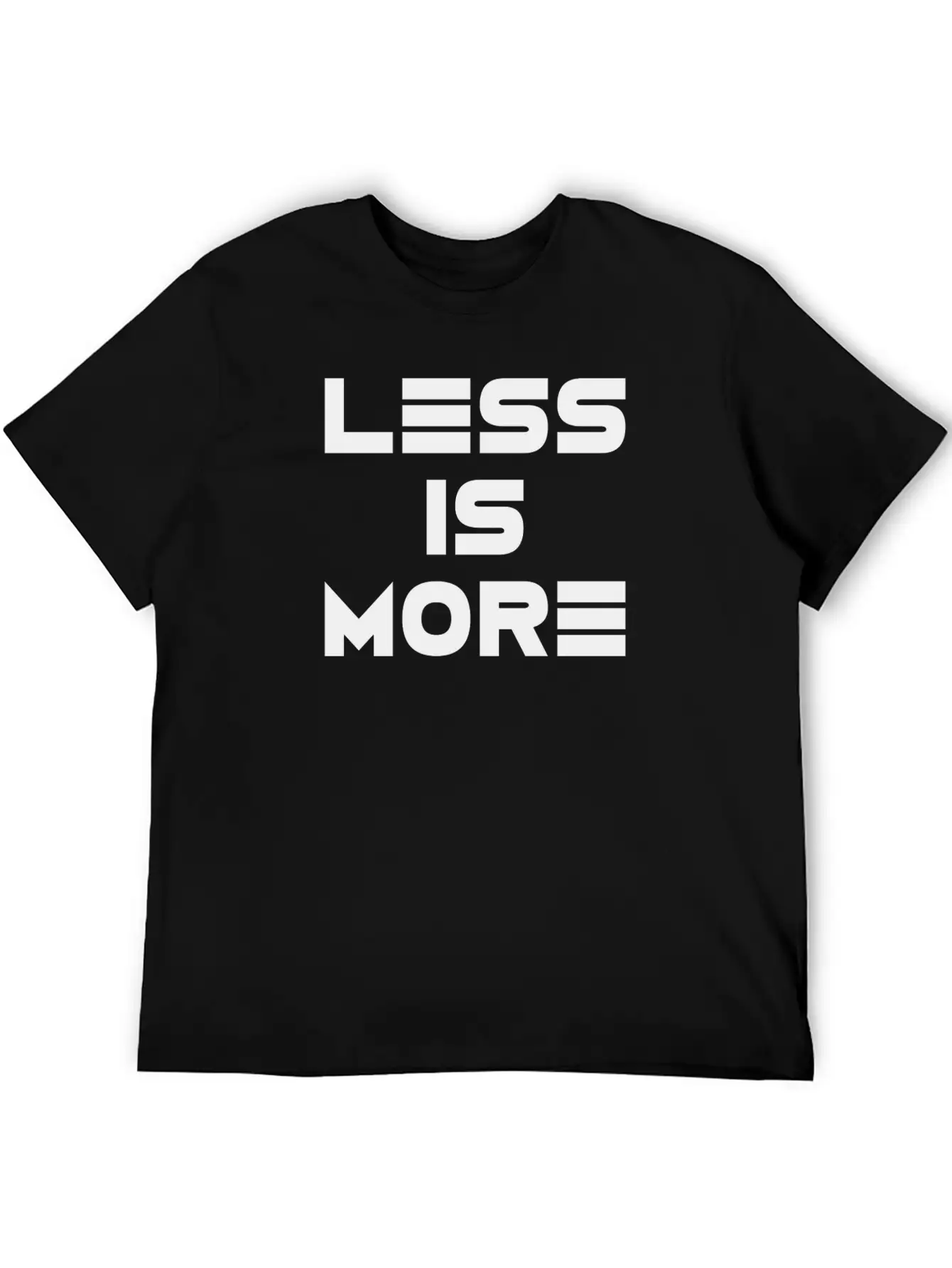 LESS IS MORE Minimalism Statement Basic Graphic T-Shirt – Daily Comfort In Soft Cotton