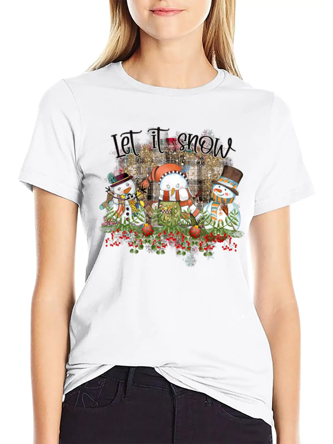 Let It Snow Stylish Everyday T-Shirt – Unisex Basic Cotton Tee