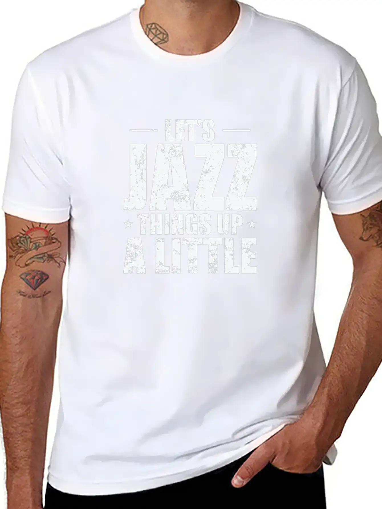 Let's Jazz Things Up A Little Saxophone Stylish Everyday T-Shirt – Unisex Basic Cotton Tee