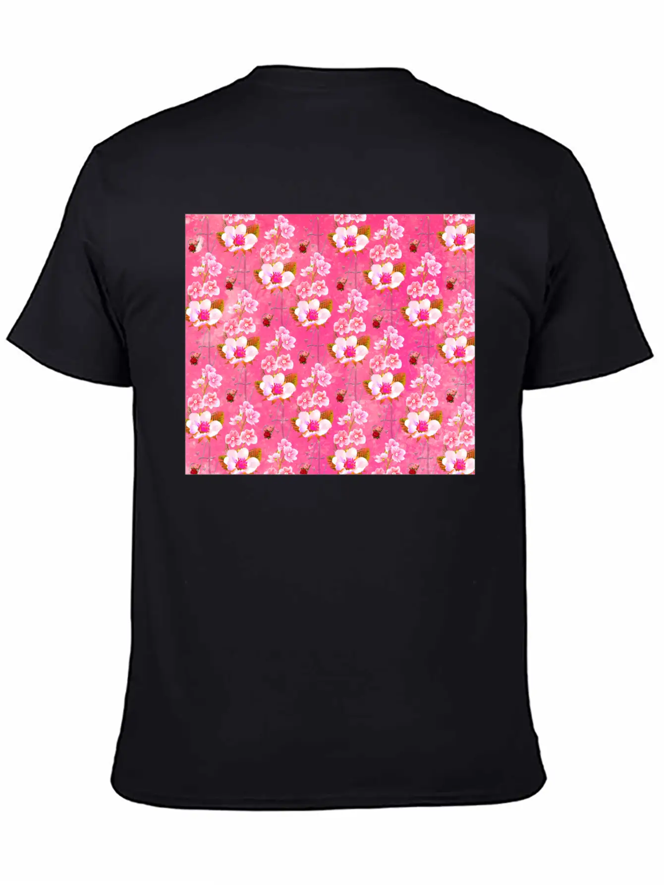 Letter A With Floral . Pattern Letter Stylish Everyday T-Shirt – Unisex Basic Cotton Tee