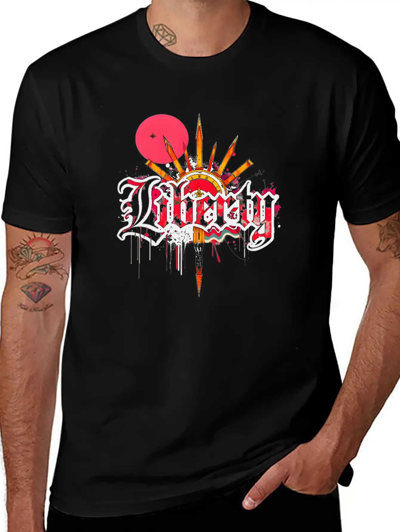 Liberty Blood Collage Stylish Everyday T-Shirt – Unisex Basic Cotton Tee