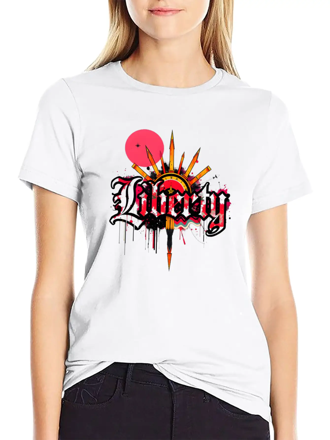 Liberty Blood Collage Stylish Everyday T-Shirt – Unisex Basic Cotton Tee