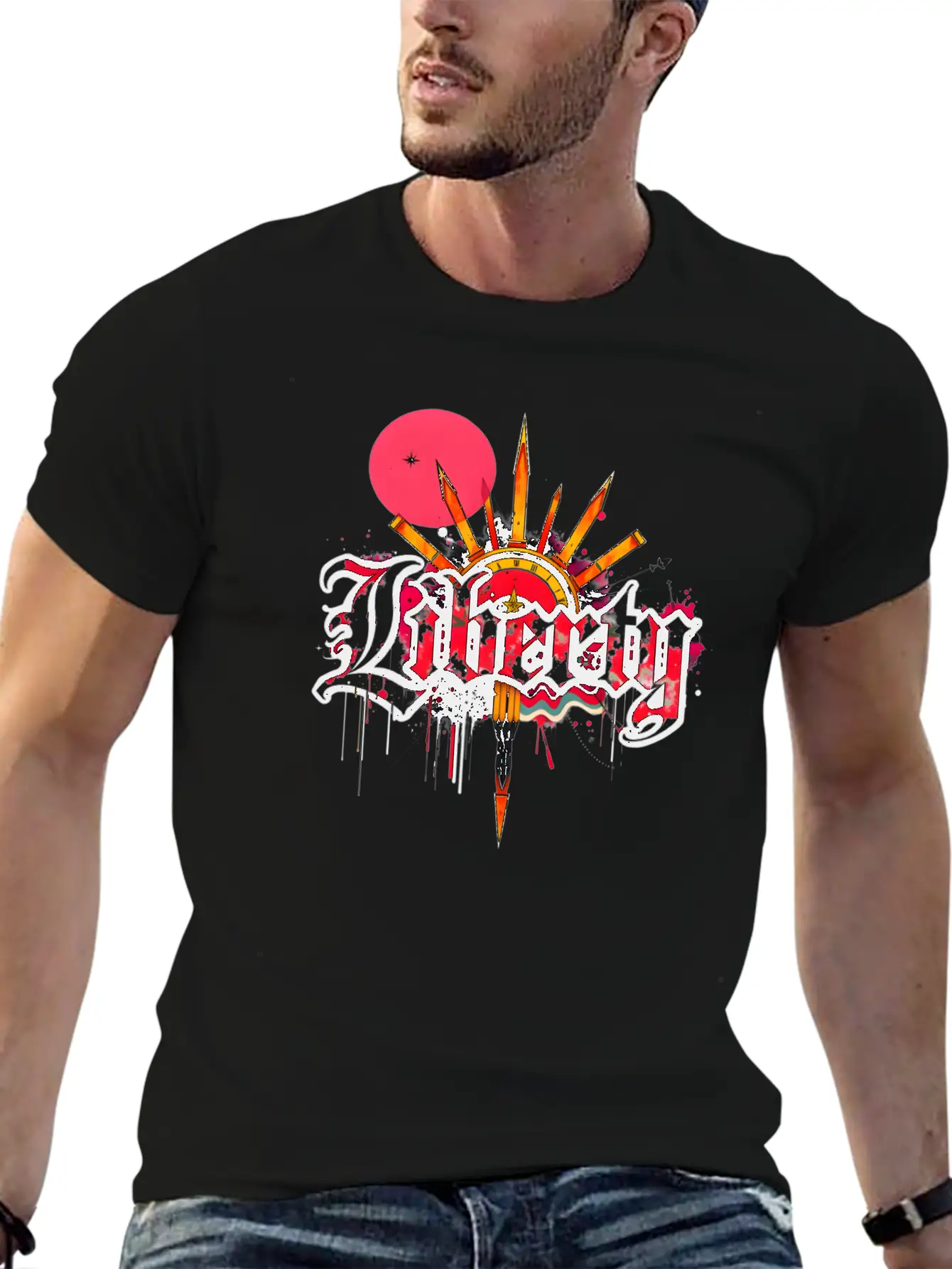 Liberty Blood Collage Stylish Everyday T-Shirt – Unisex Basic Cotton Tee