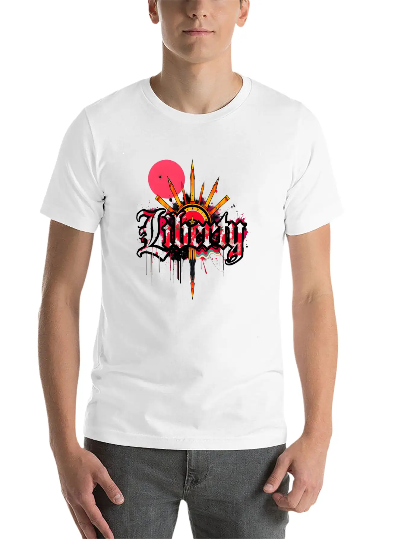 Liberty Blood Collage Stylish Everyday T-Shirt – Unisex Basic Cotton Tee