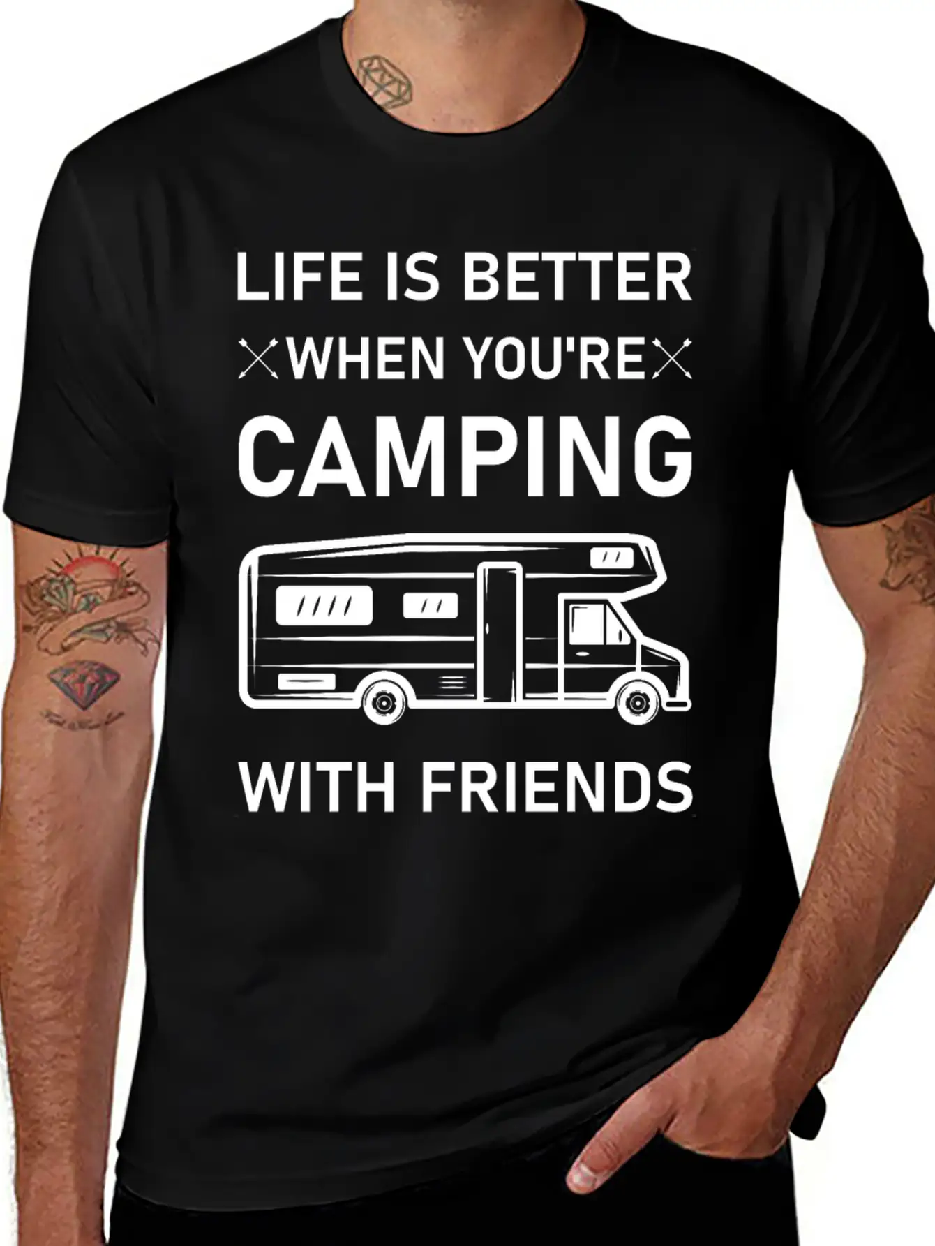 Life Is Better When You're Camping With Friends Relaxed Everyday Tee – Lightweight And Durable Cotton