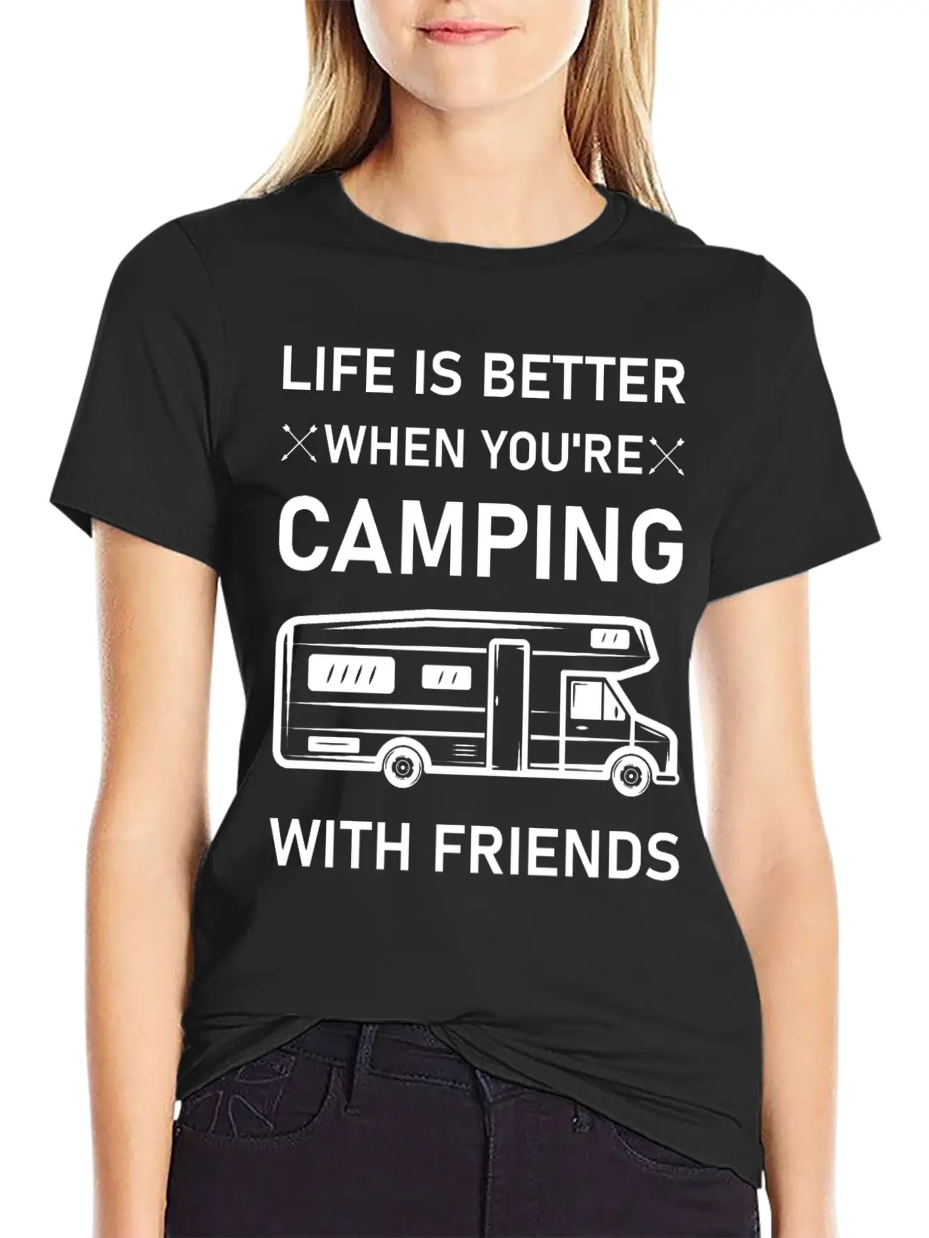 Life Is Better When You're Camping With Friends Relaxed Everyday Tee – Lightweight And Durable Cotton