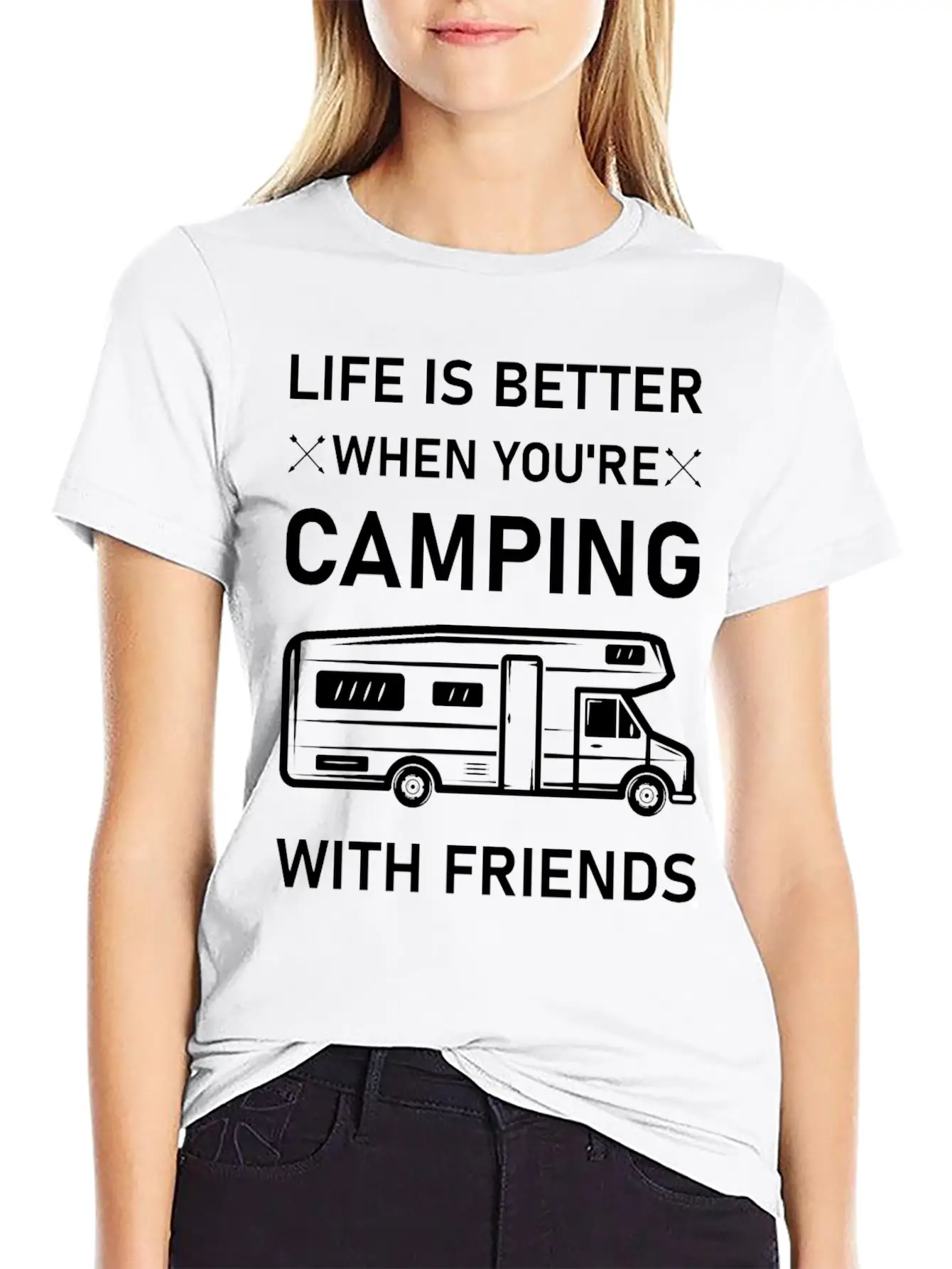 Life Is Better When You're Camping With Friends Relaxed Everyday Tee – Lightweight And Durable Cotton