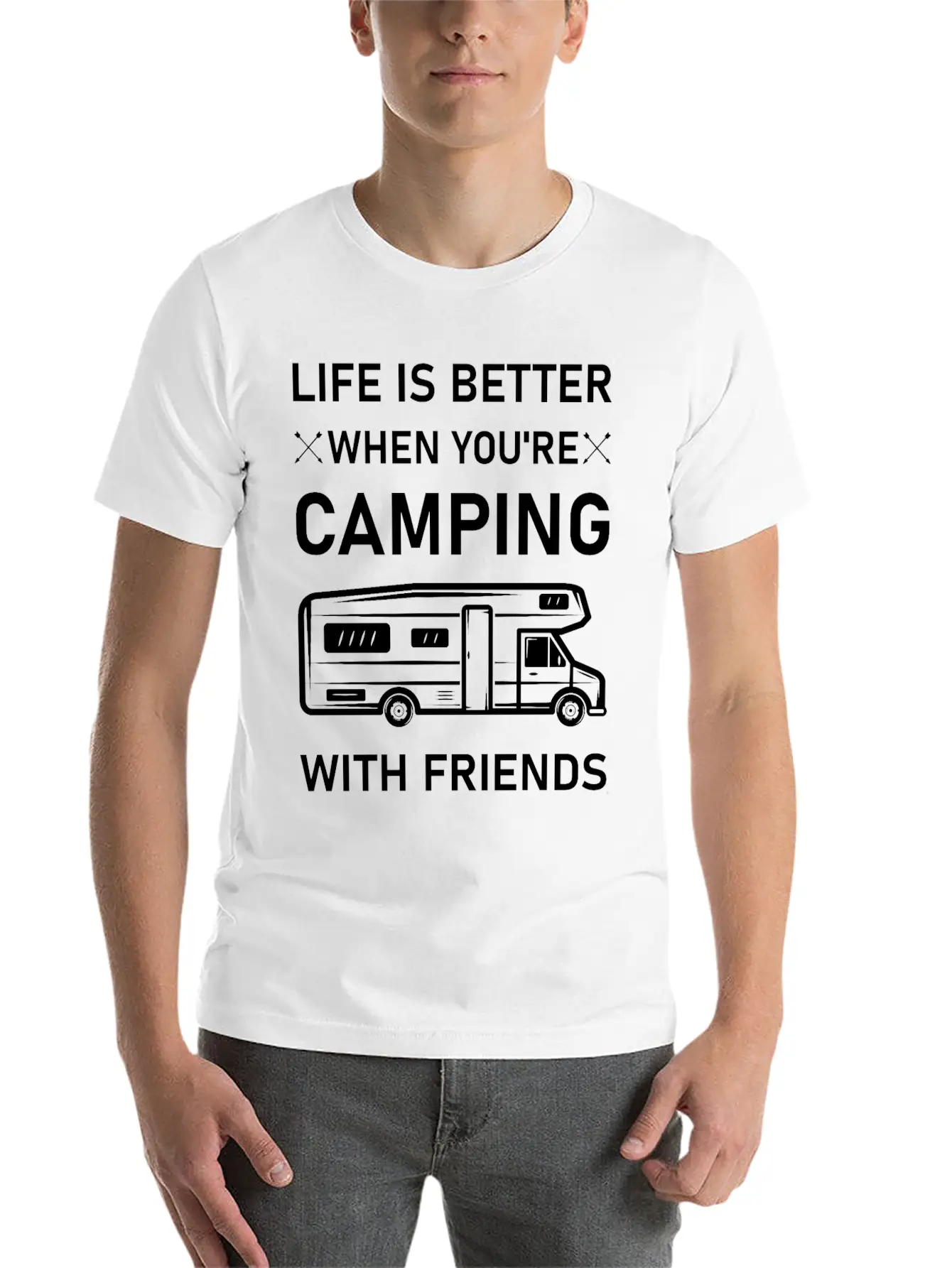 Life Is Better When You're Camping With Friends Relaxed Everyday Tee – Lightweight And Durable Cotton