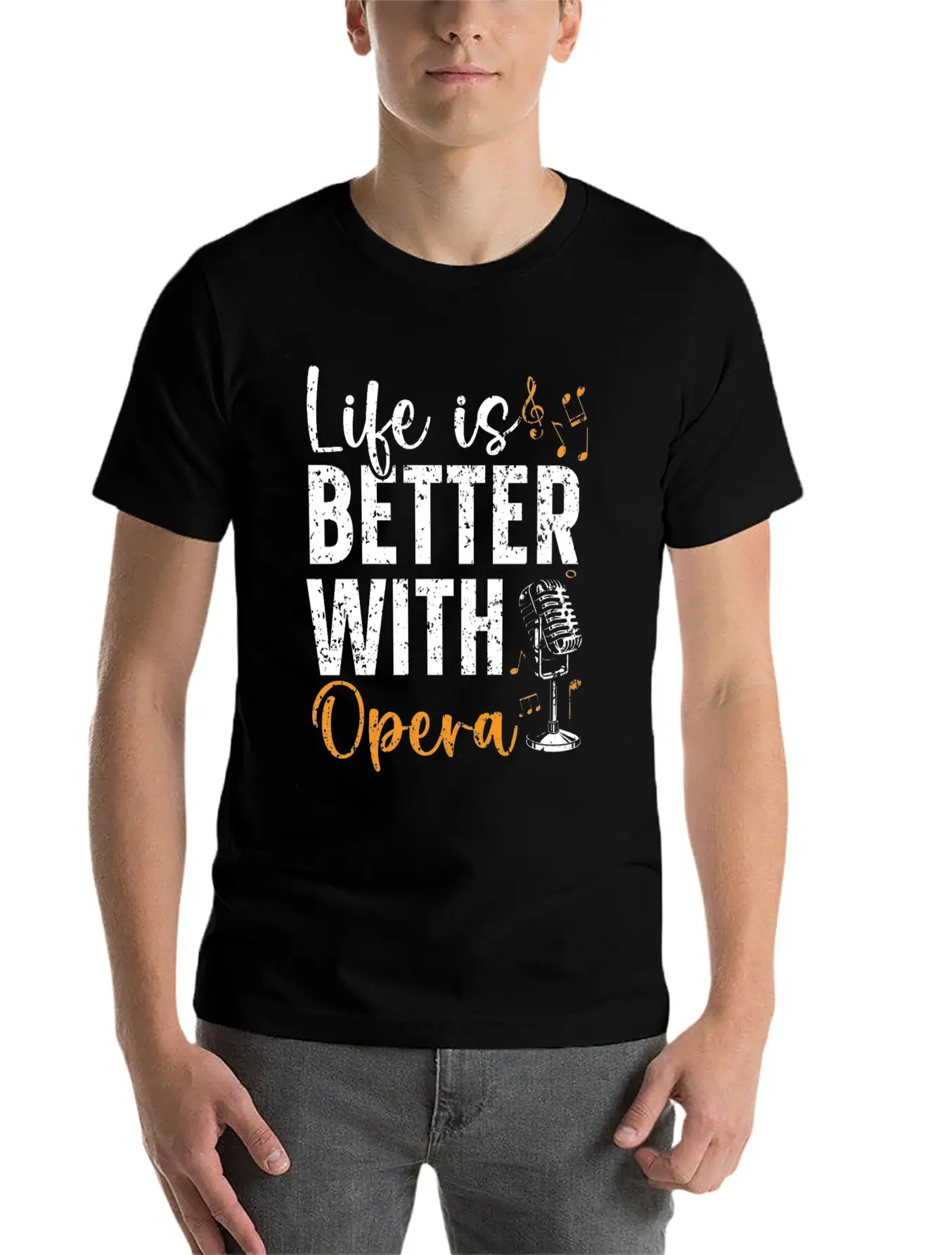 Life Is Better With Opera Theater Opera Singer Stylish Everyday T-Shirt – Unisex Basic Cotton Tee