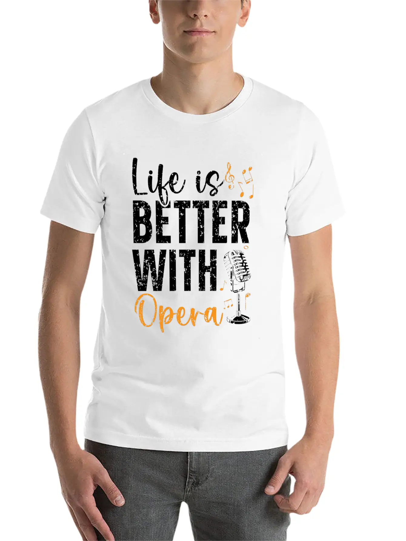 Life Is Better With Opera Theater Opera Singer Stylish Everyday T-Shirt – Unisex Basic Cotton Tee