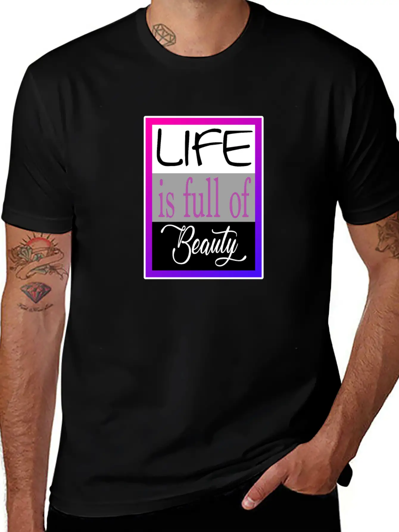 Life Is Full Of Beauty Essential Cotton Tee For Daily Outfits – Unisex Style