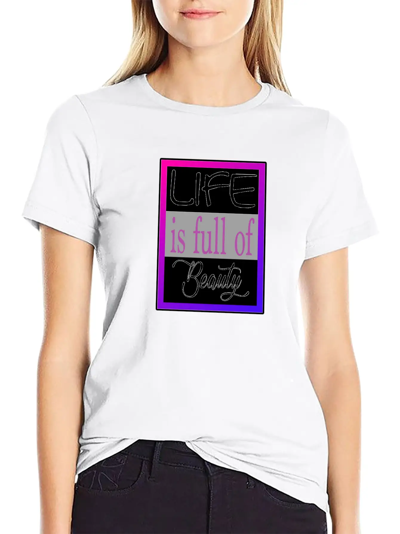 Life Is Full Of Beauty Essential Cotton Tee For Daily Outfits – Unisex Style