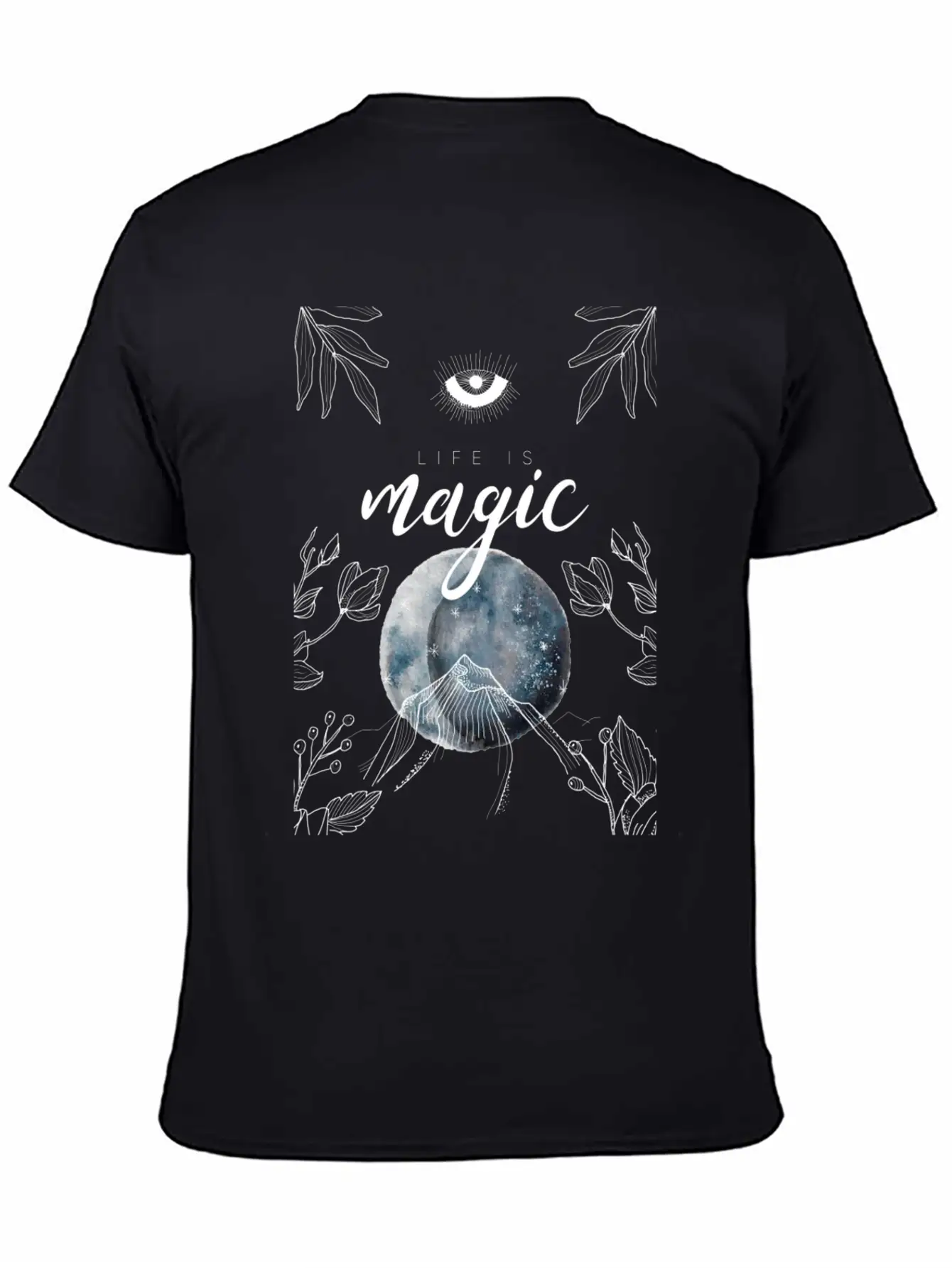 Life Is Magic Moon Earth Gift Idea Stylish Everyday T-Shirt – Unisex Basic Cotton Tee