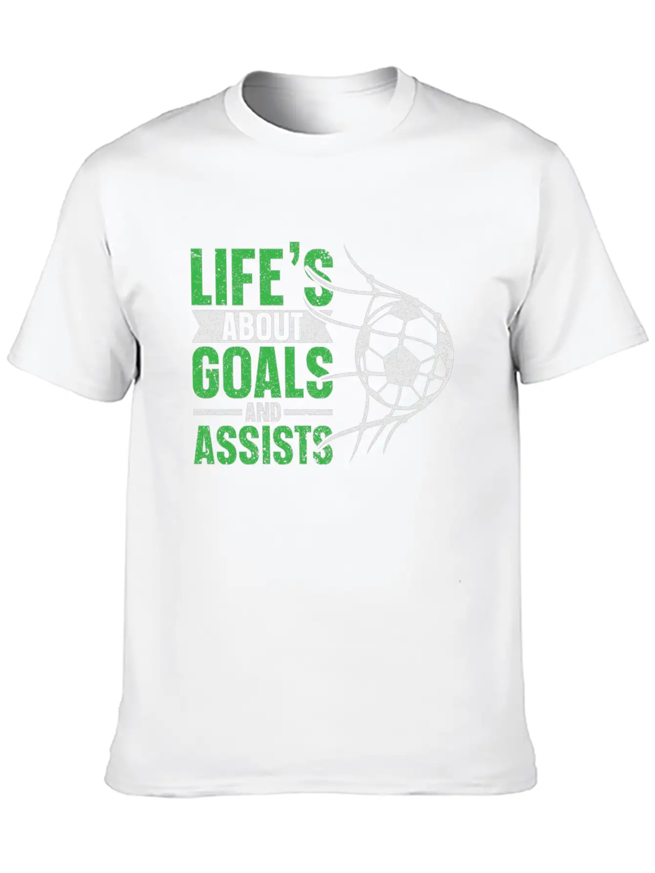 Life's About Goals And Assists Soccer Stylish Everyday T-Shirt – Unisex Basic Cotton Tee