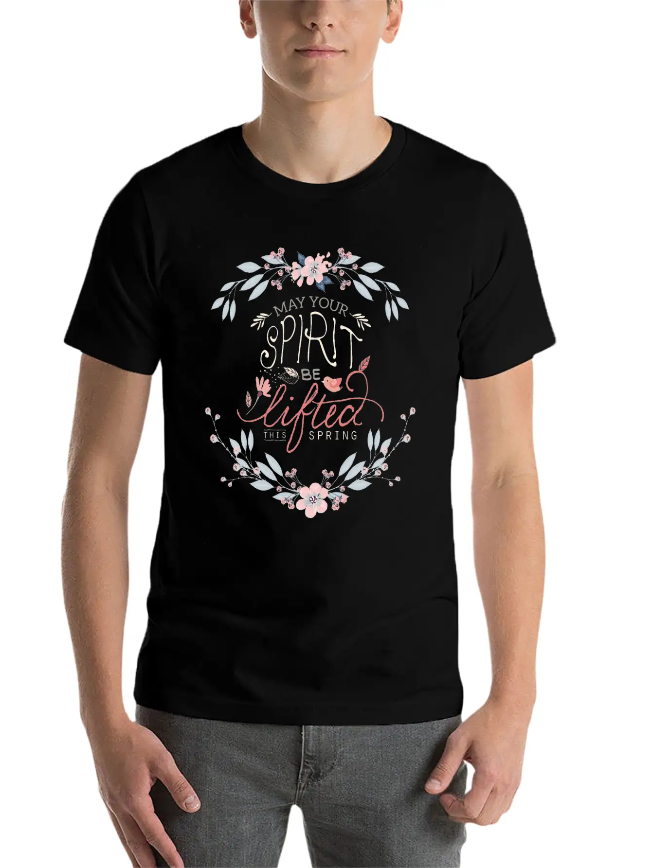 Lift Your Spirits This Spring Classic Cotton Tee – Unisex Comfort For Any Season