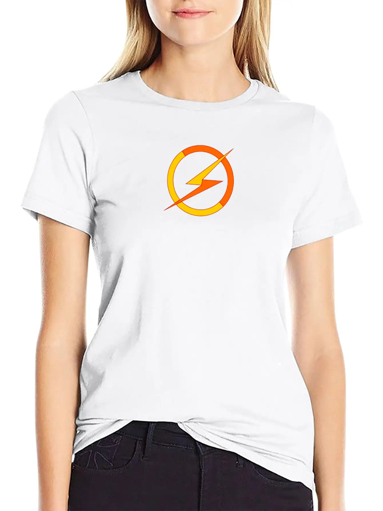 Lightning Bolt Humour Logo Stylish Everyday T-Shirt – Unisex Basic Cotton Tee