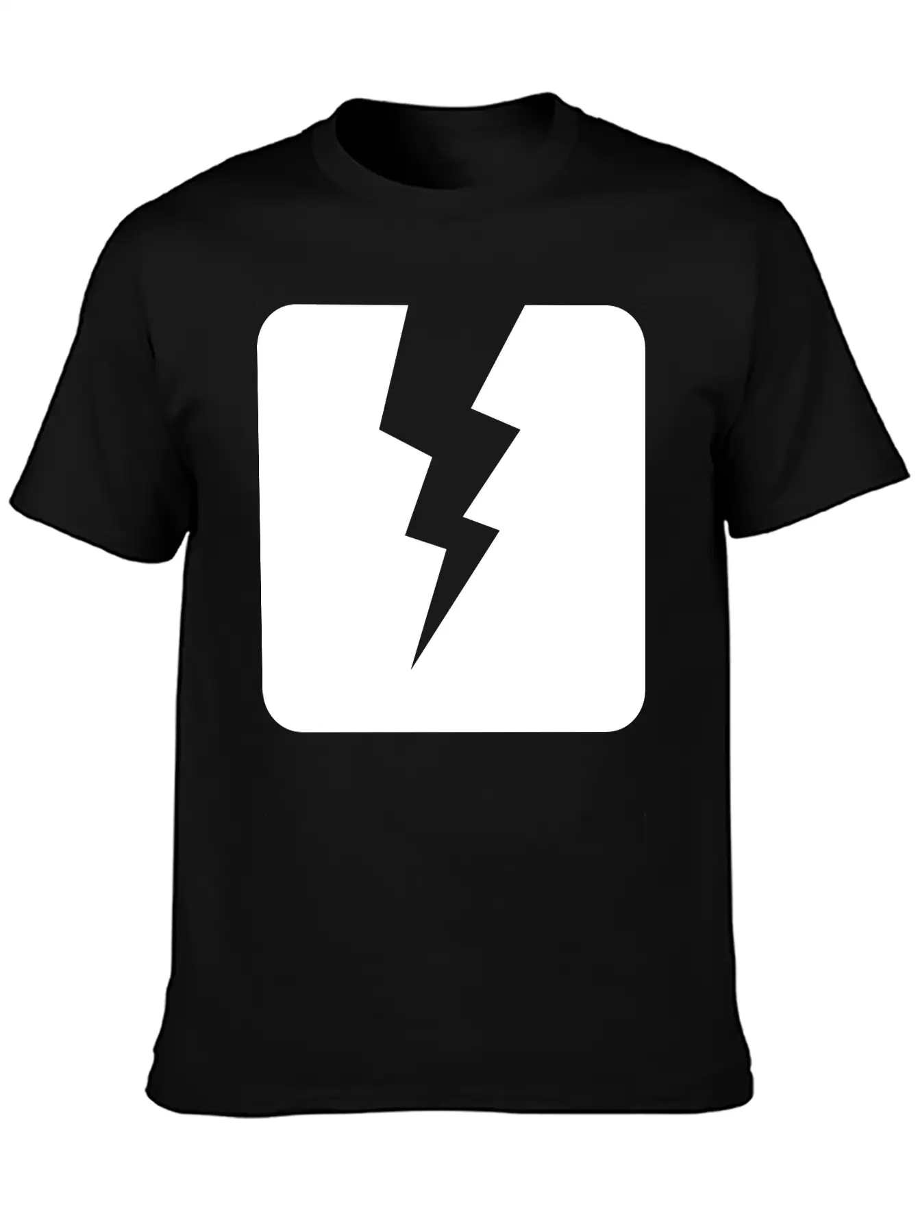 Lightning Square Stylish Everyday T-Shirt – Unisex Basic Cotton Tee