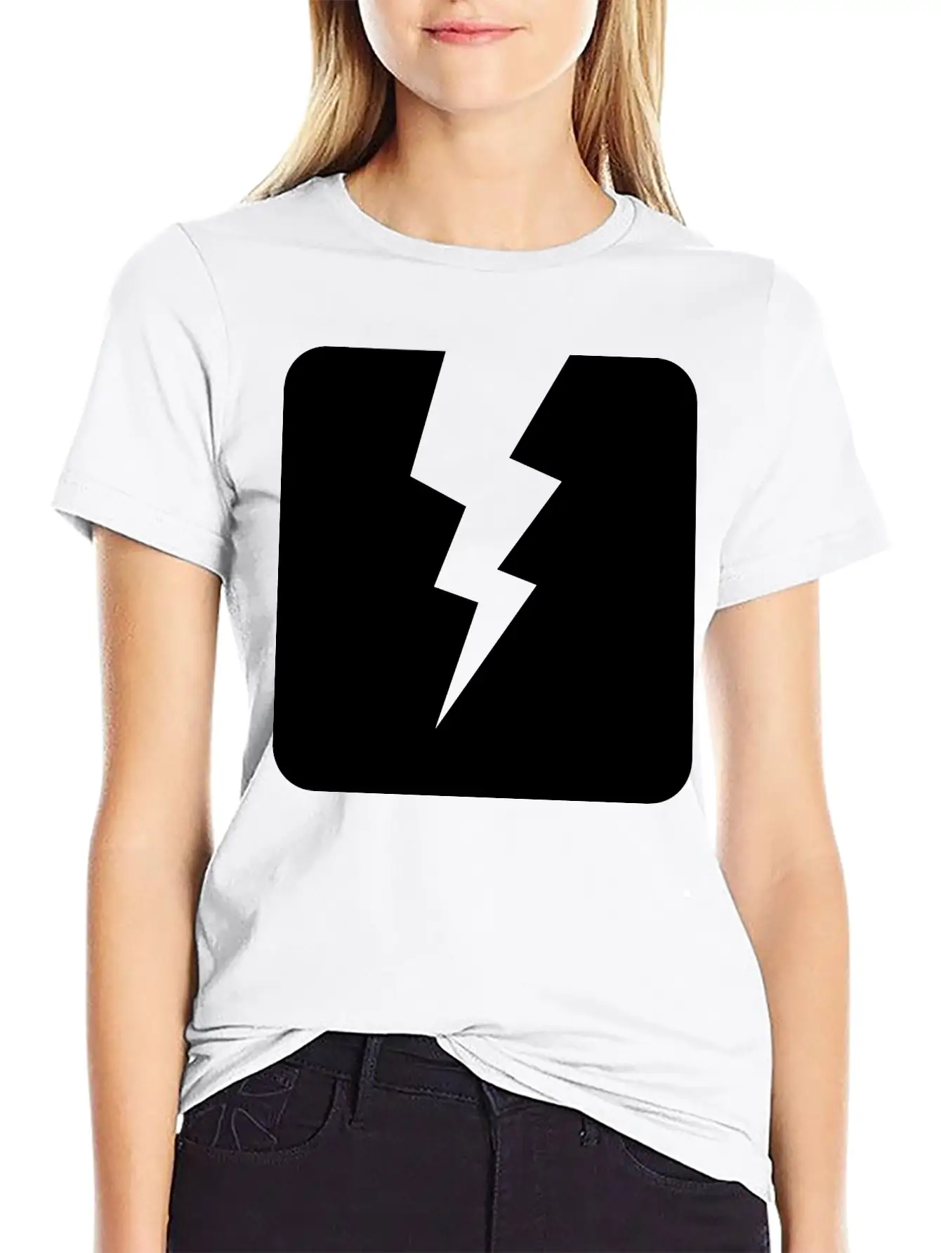 Lightning Square Stylish Everyday T-Shirt – Unisex Basic Cotton Tee