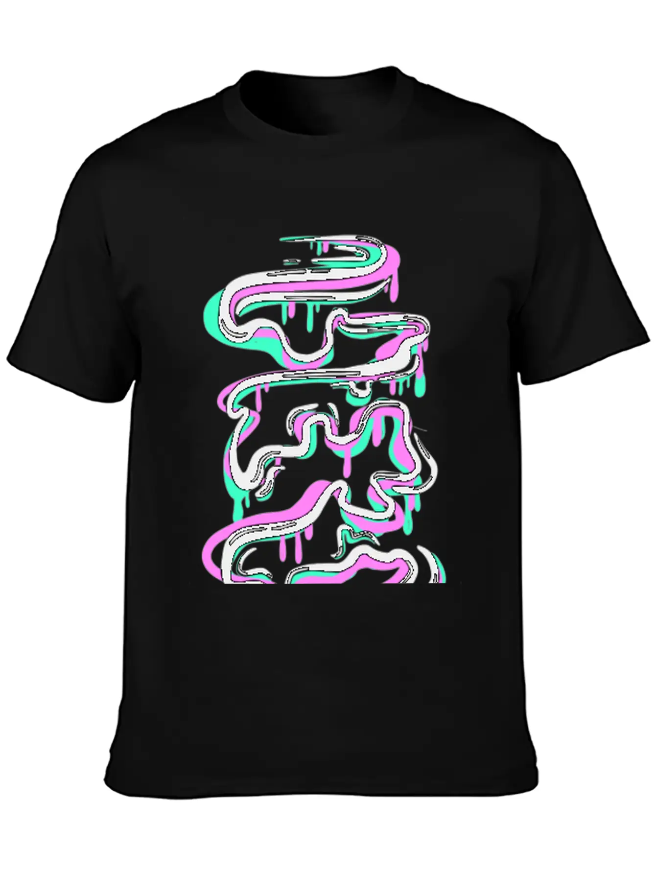 Like Water (Teal/Pink) Casual Graphic T-Shirt – Simple And Comfortable Daily Wear