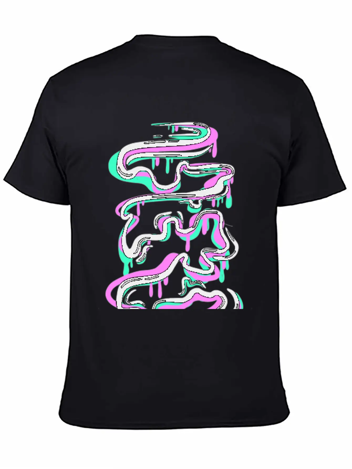 Like Water (Teal/Pink) Casual Graphic T-Shirt – Simple And Comfortable Daily Wear