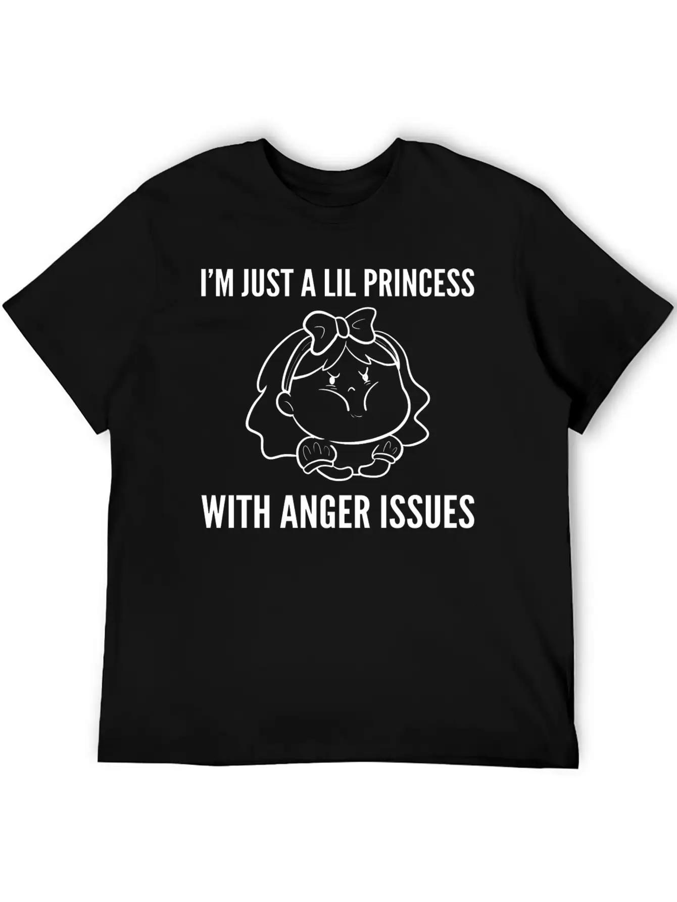Lil Princess Anger Cute Girl Gift Essential Cotton Tee For Daily Outfits – Unisex Style