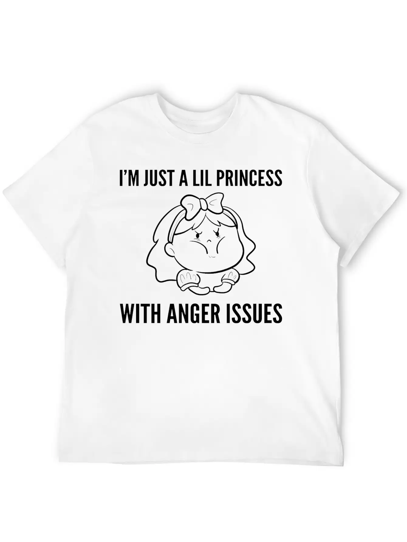 Lil Princess Anger Cute Girl Gift Essential Cotton Tee For Daily Outfits – Unisex Style