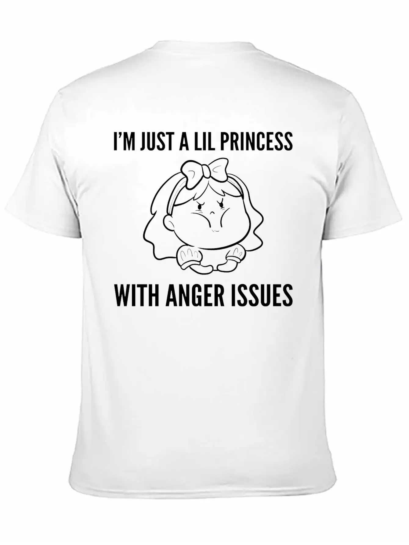 Lil Princess Anger Cute Girl Gift Essential Cotton Tee For Daily Outfits – Unisex Style