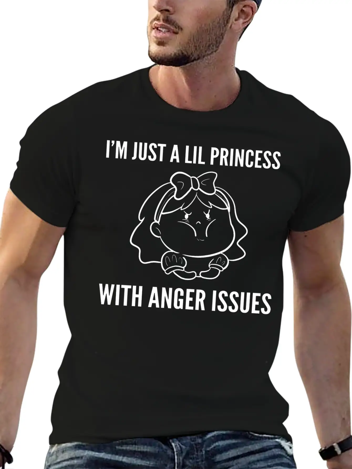 Lil Princess Anger Cute Girl Gift Essential Cotton Tee For Daily Outfits – Unisex Style