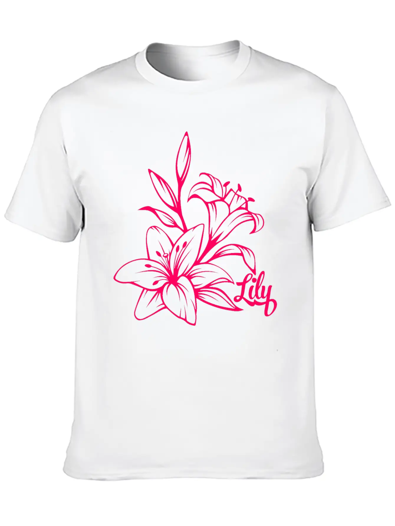 Lilie Blossom Plant Classic Crew Neck Graphic Tee – Everyday Minimal Look